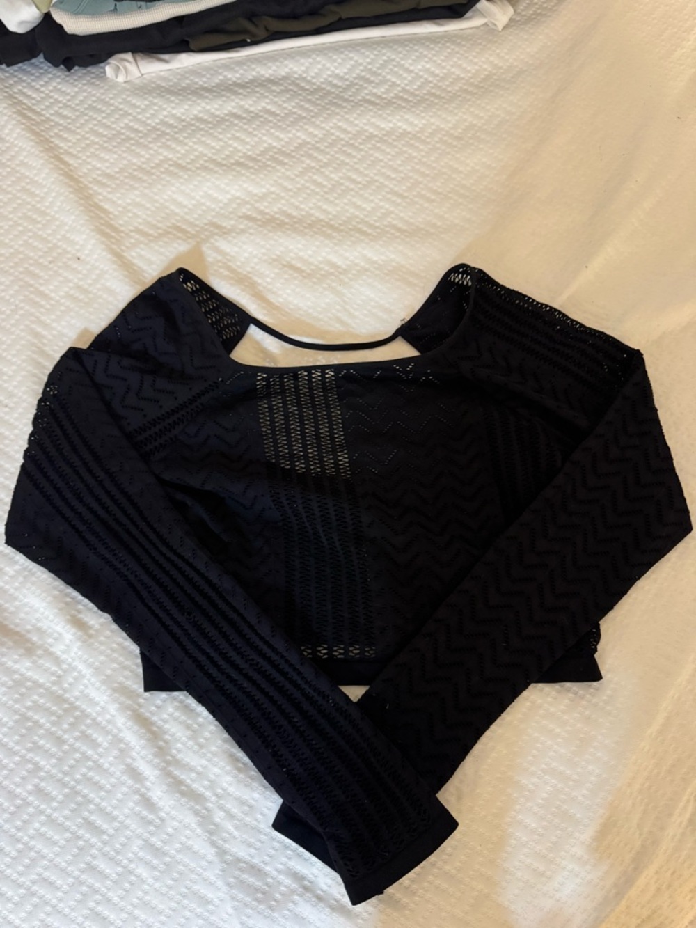 Black Open-Knit Women's Sweater